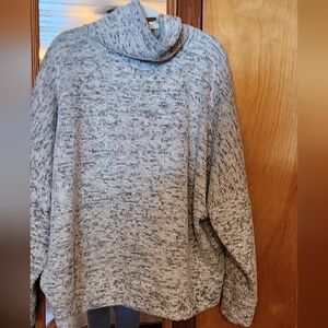 Banana Republic Cozy Grey Marled Turtleneck Pullover